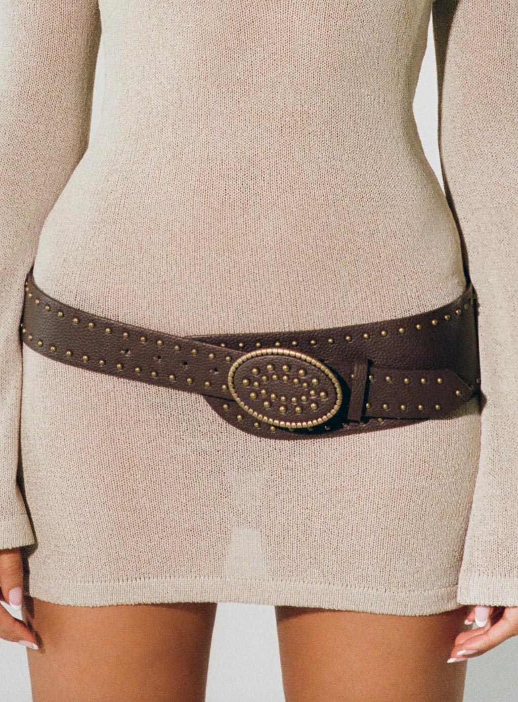 Cinturón clásico de cuero marrón