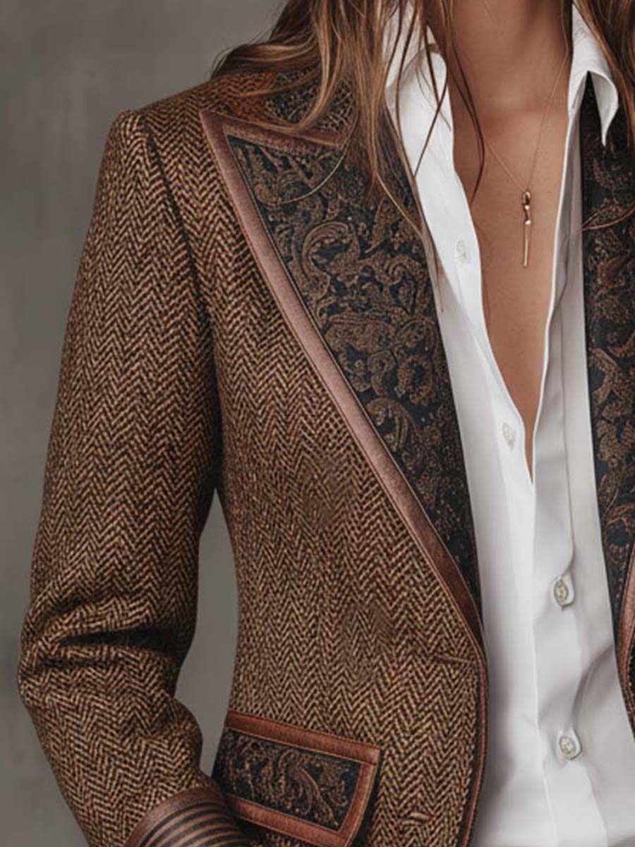 Blazer estampado chevron