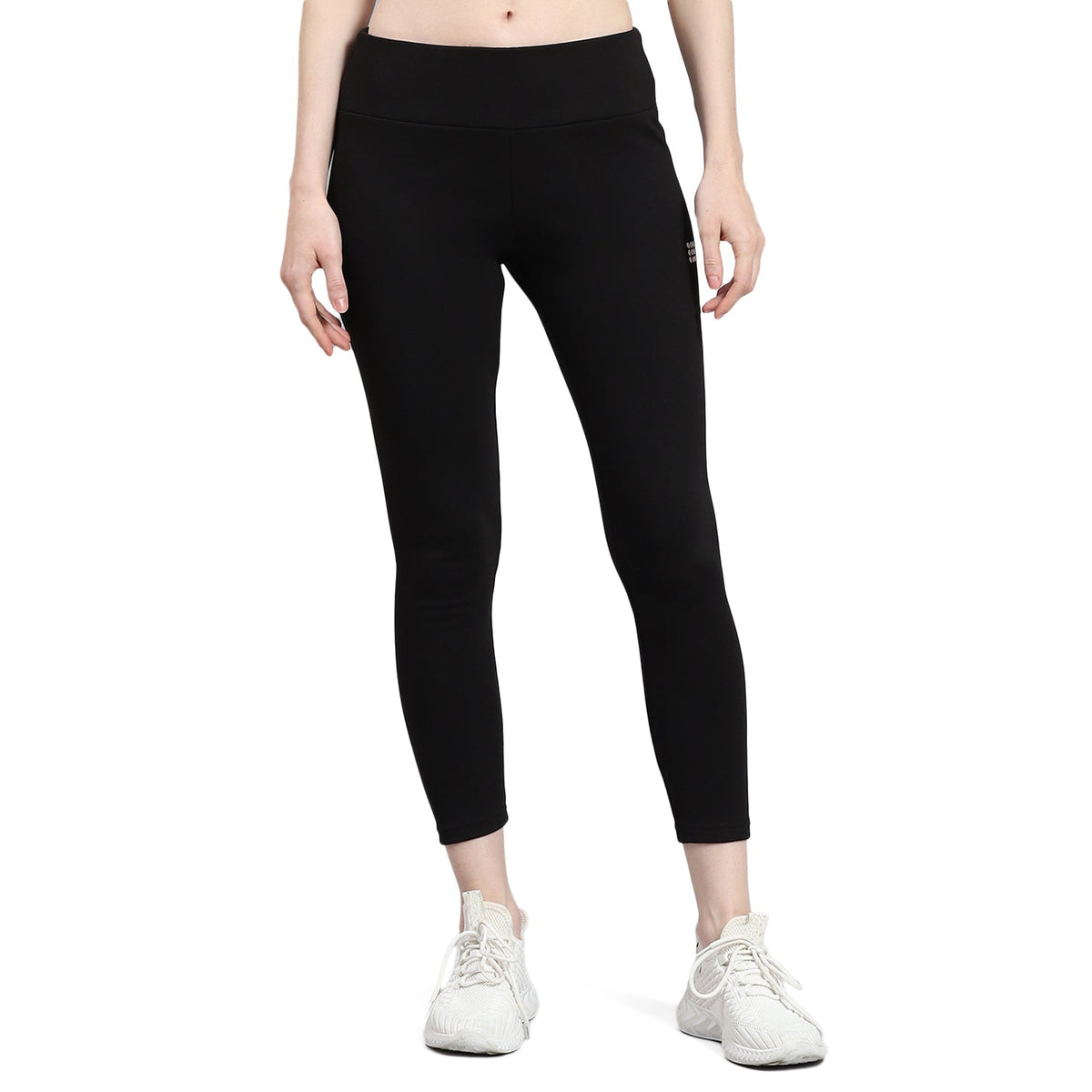 Leggings negros lisos de corte regular para mujer de Rock.it