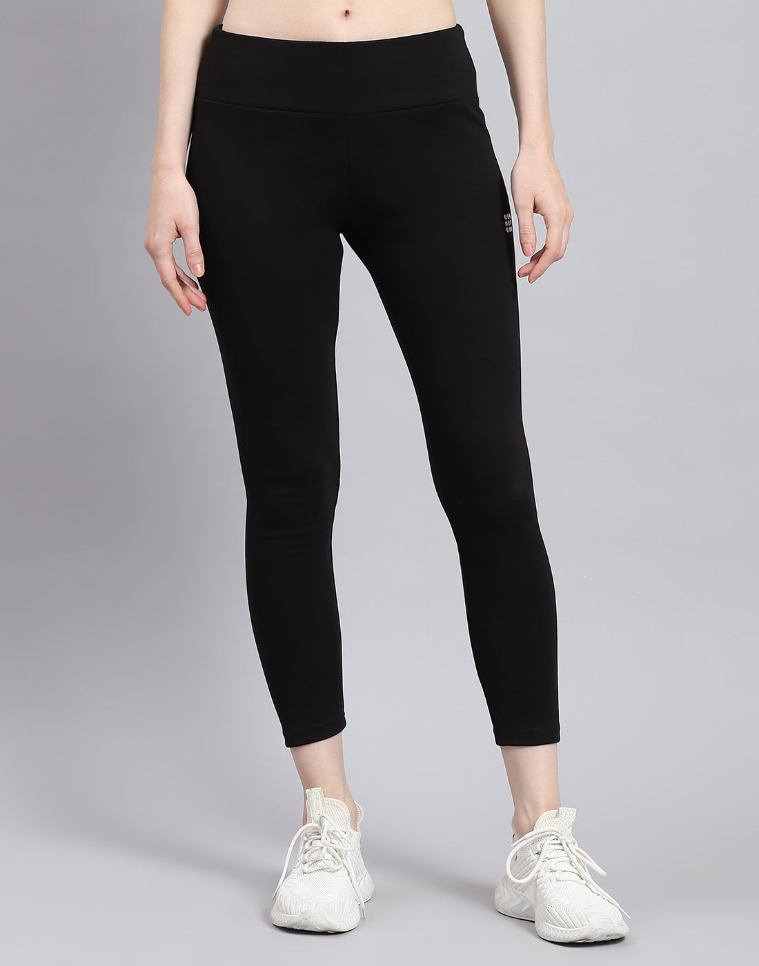 Leggings negros lisos de corte regular para mujer de Rock.it