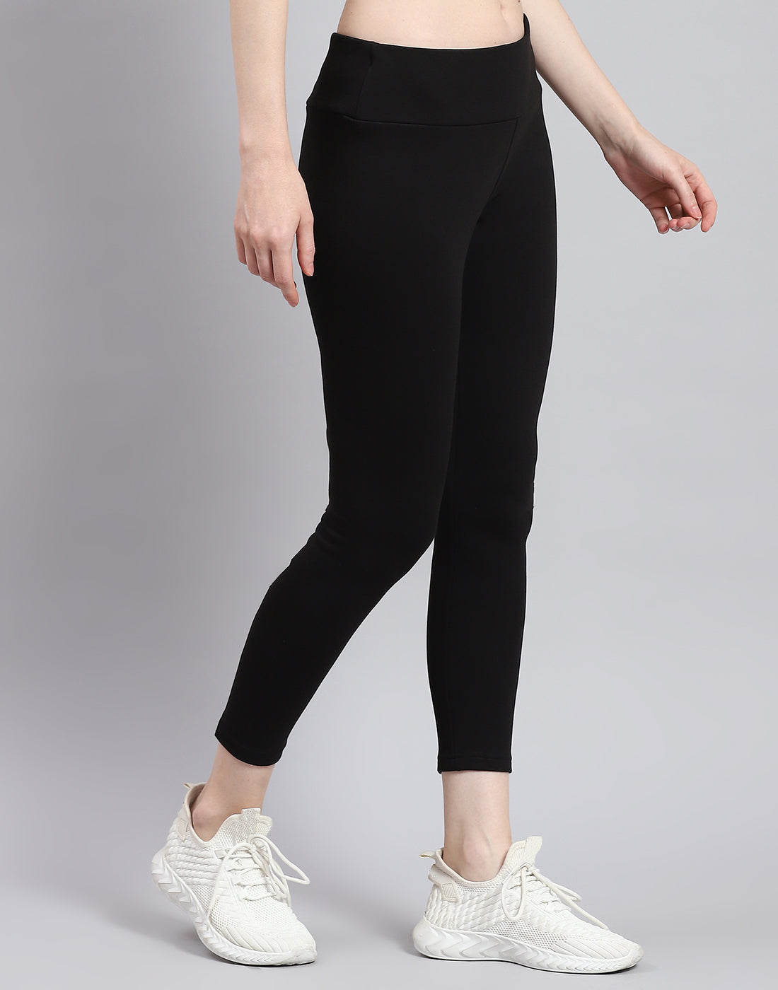 Leggings negros lisos de corte regular para mujer de Rock.it