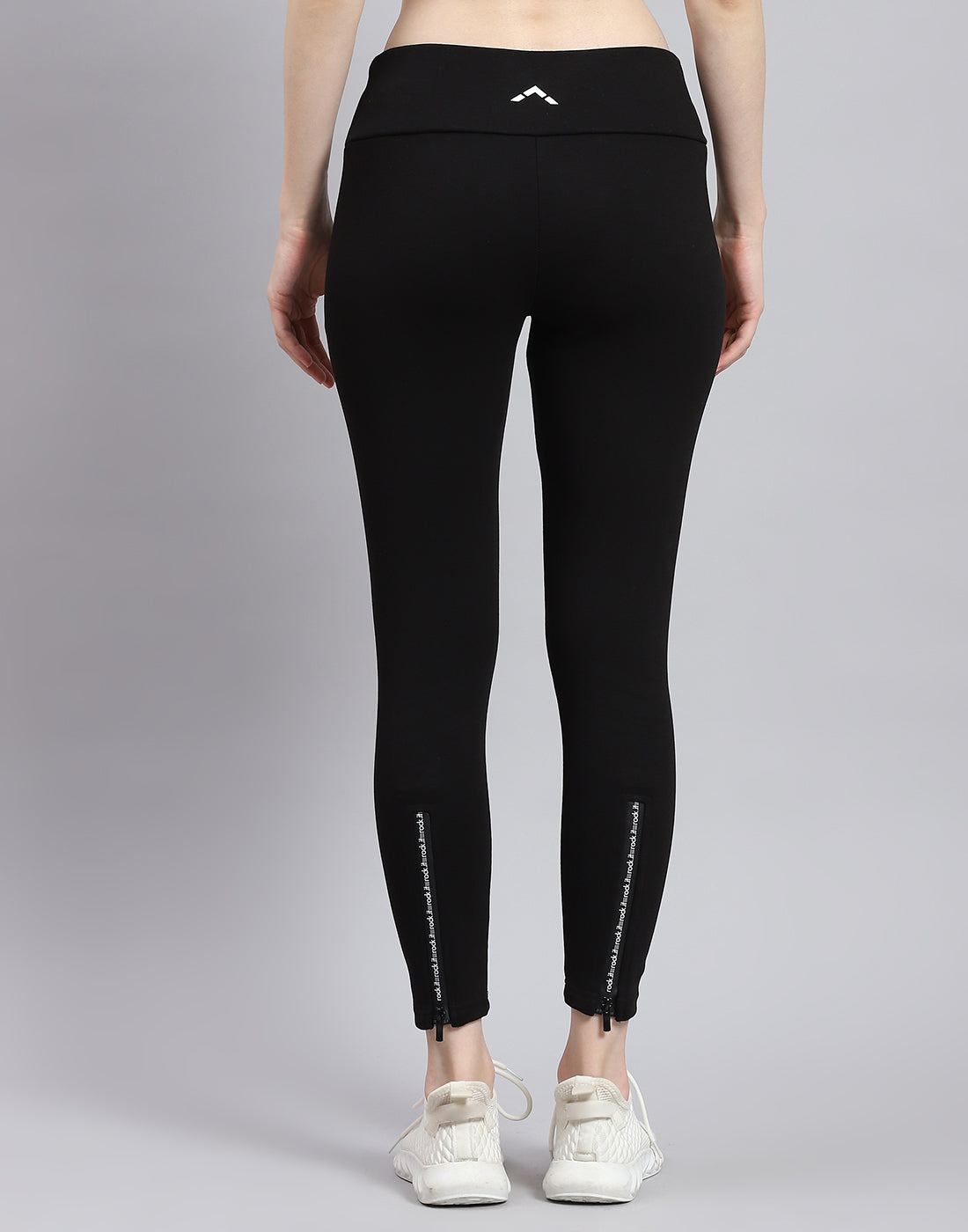 Leggings negros lisos de corte regular para mujer de Rock.it