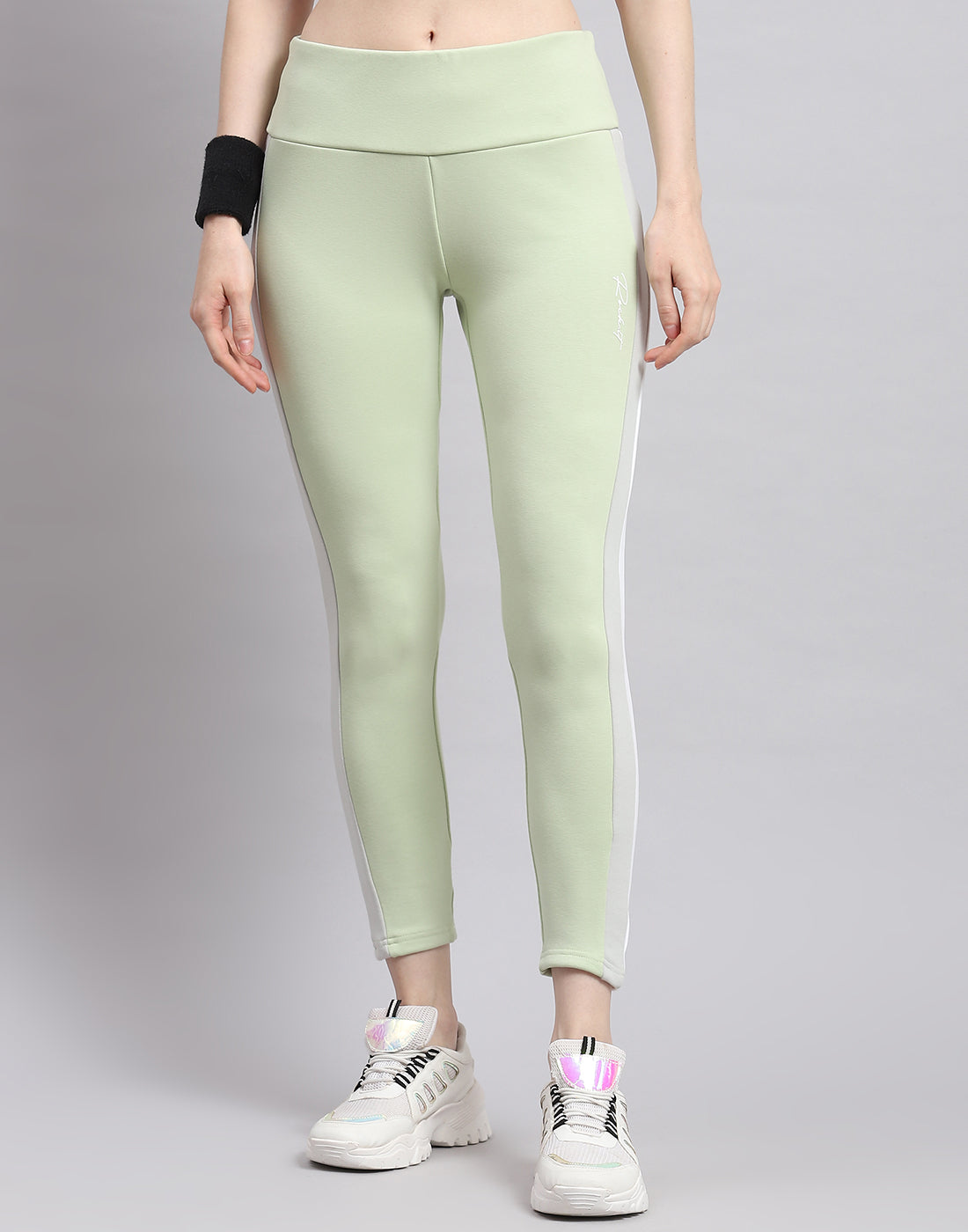 Leggings verdes de corte regular para mujer Rock.it