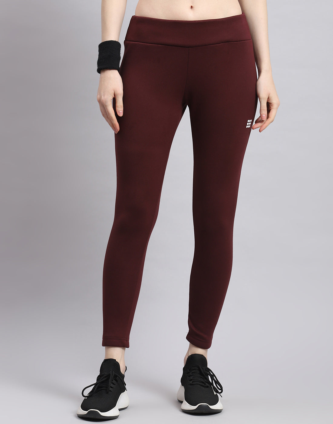 Leggings de mujer Rock.it lisos color granate de corte regular