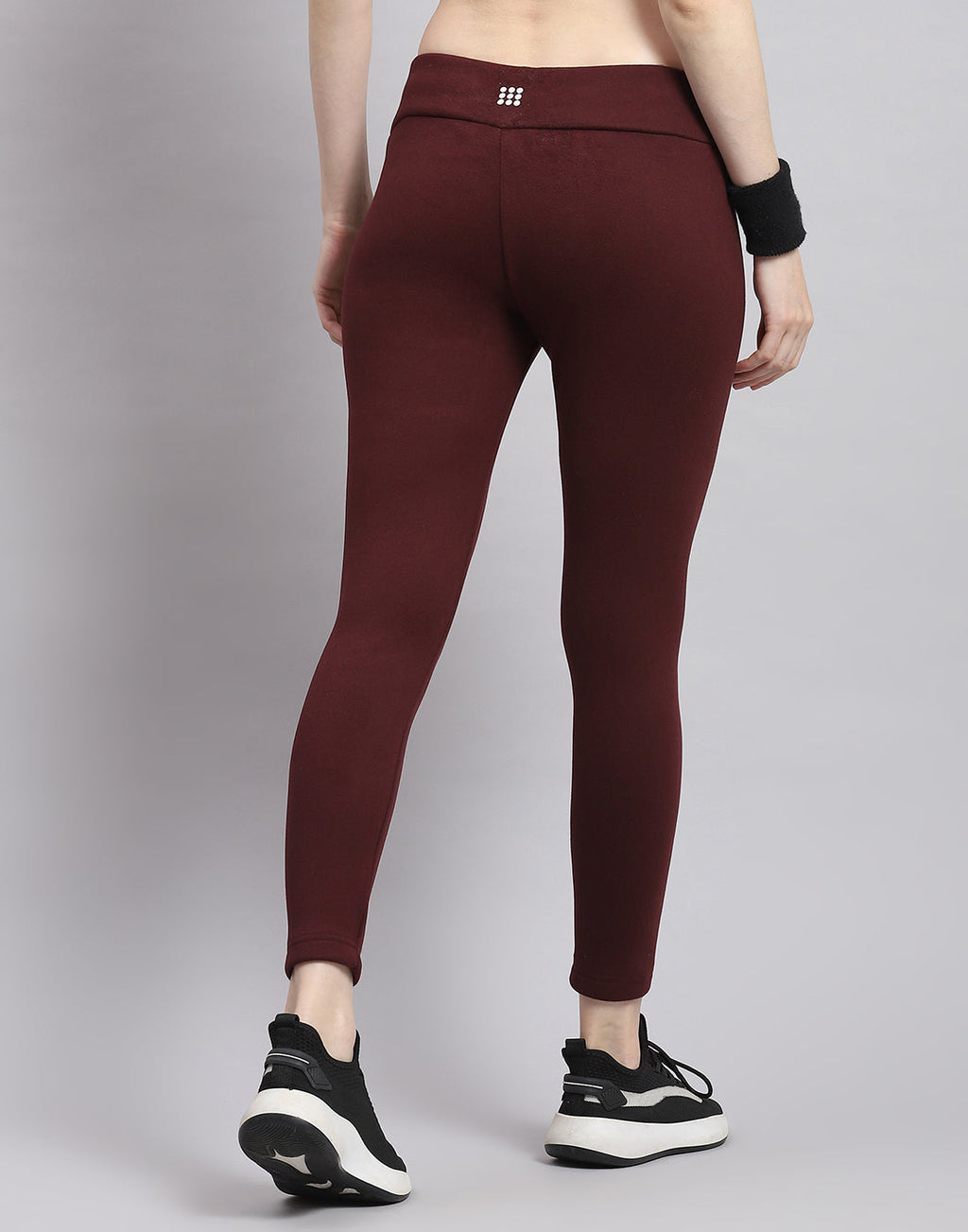 Leggings de mujer Rock.it lisos color granate de corte regular
