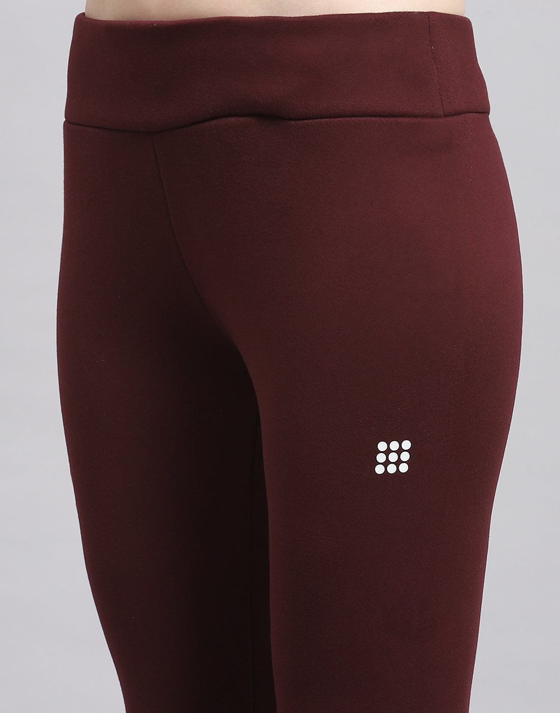Leggings de mujer Rock.it lisos color granate de corte regular