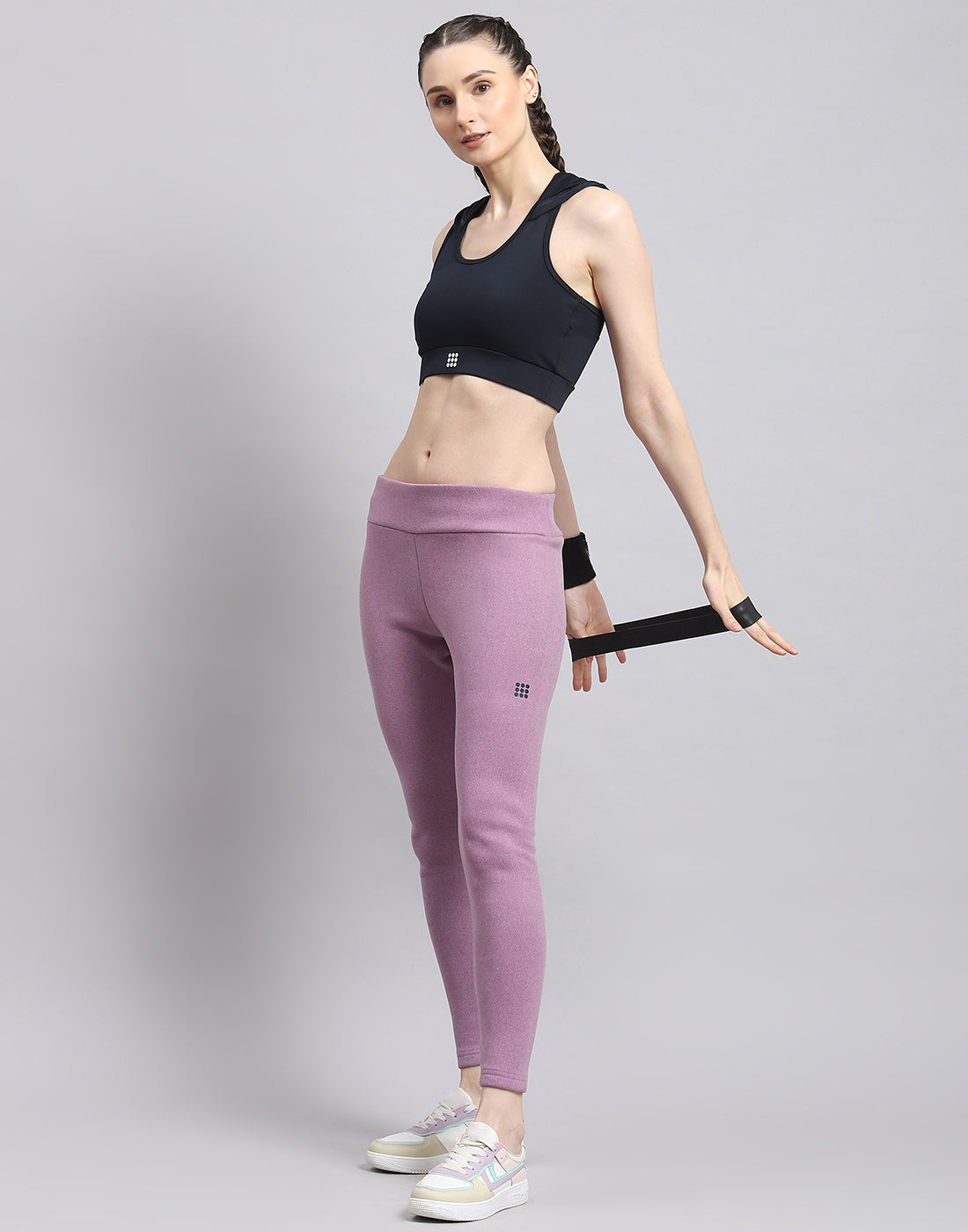Leggings de corte regular para mujer Rock.it en color morado sólido