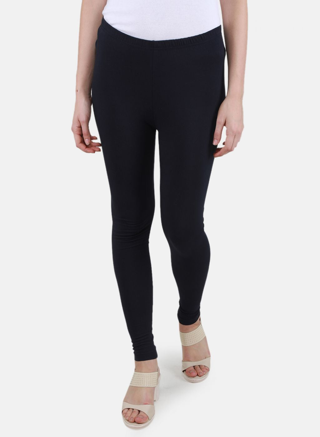 Leggings lisos azul marino para mujer