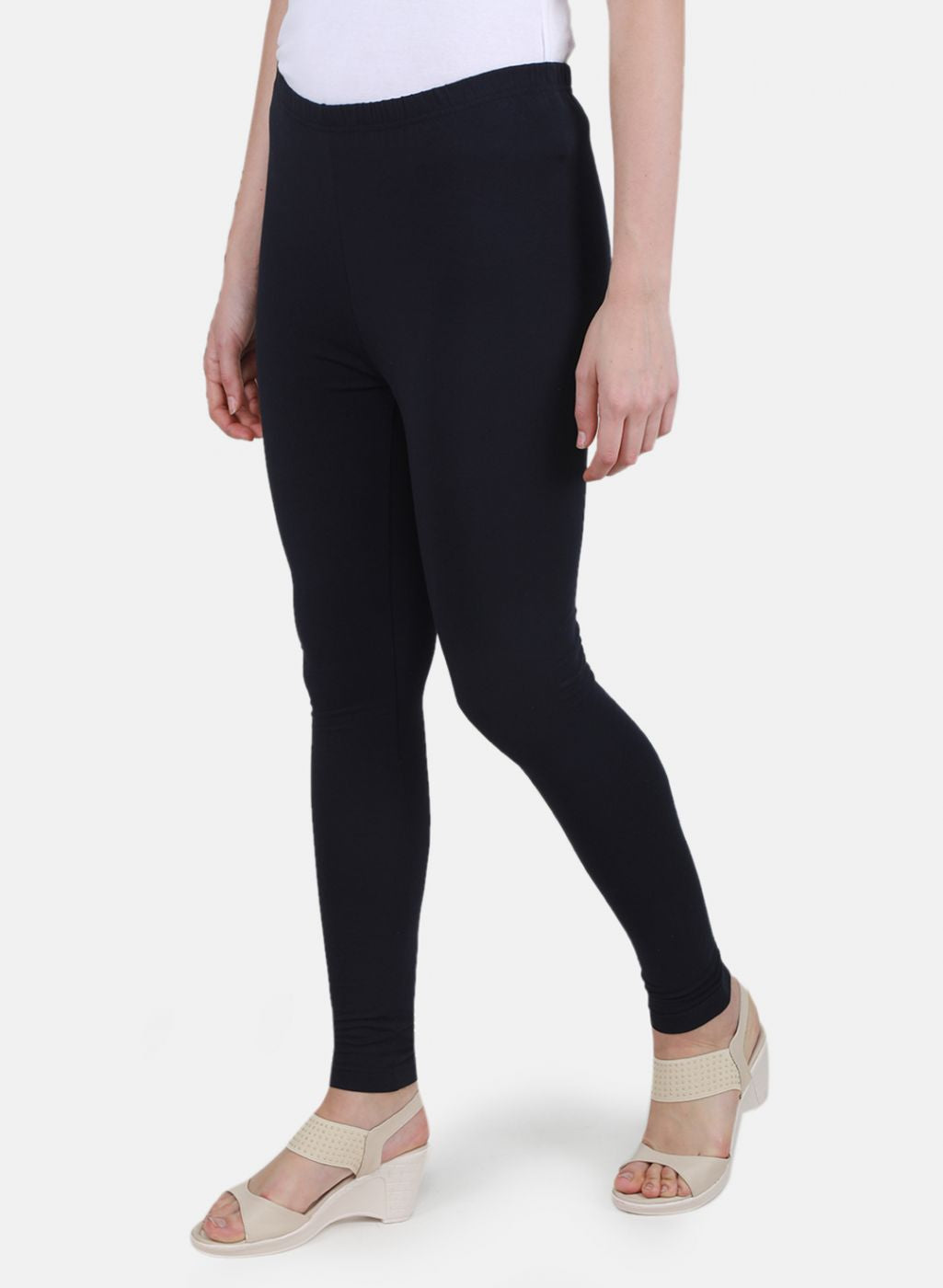 Leggings lisos azul marino para mujer