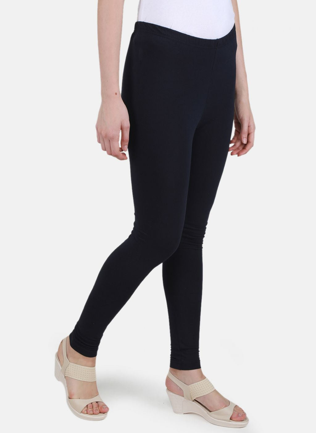 Leggings lisos azul marino para mujer