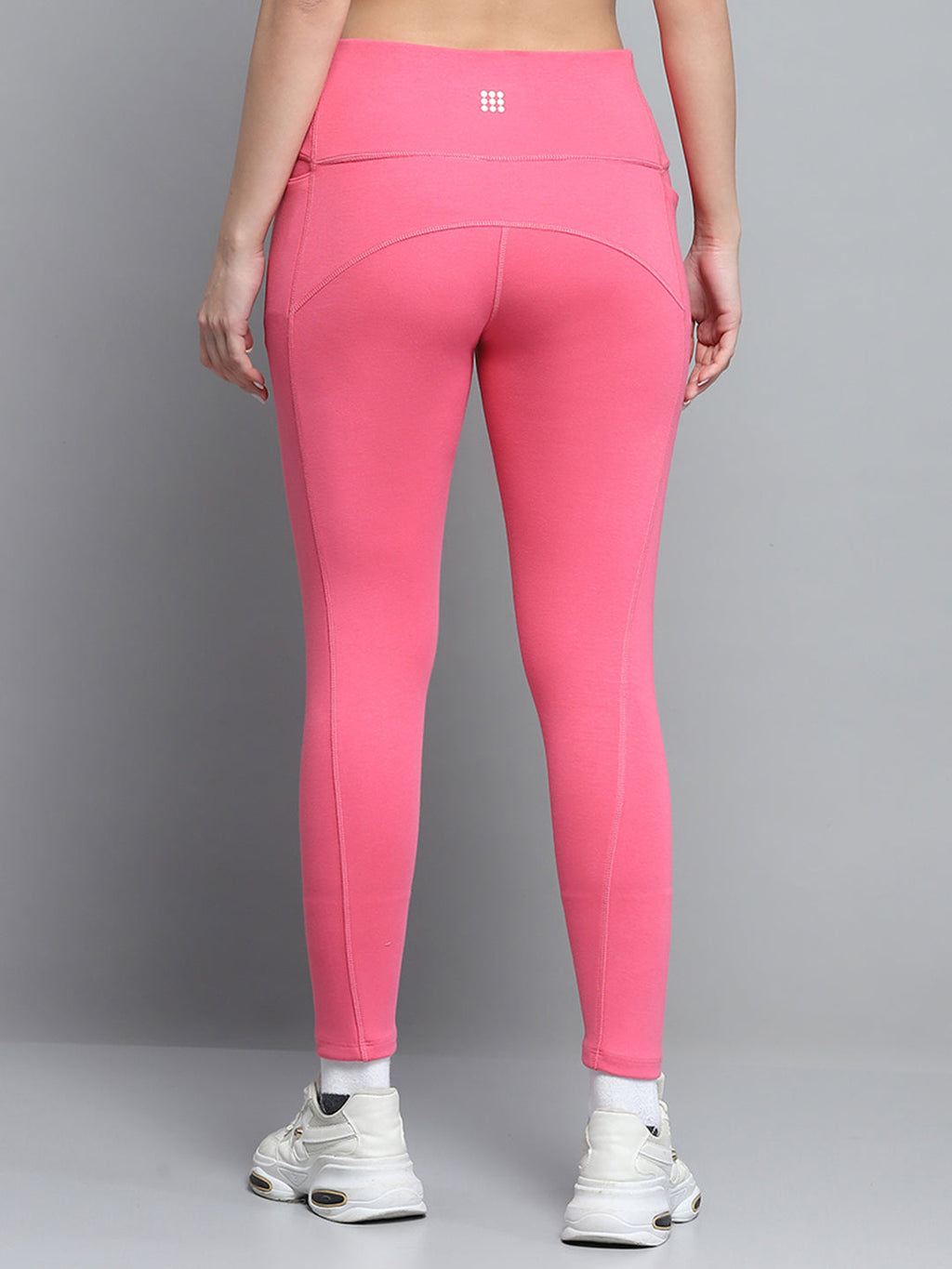 Leggings rosas lisos de corte regular para mujer Rock.it