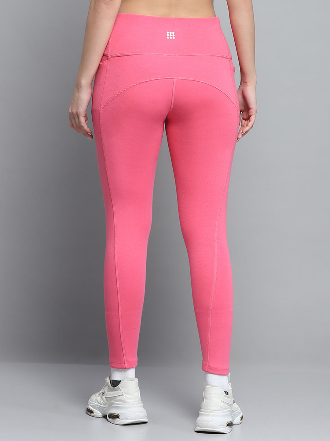 Leggings rosas lisos de corte regular para mujer Rock.it