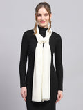 Estola elegante blanca lisa para mujer