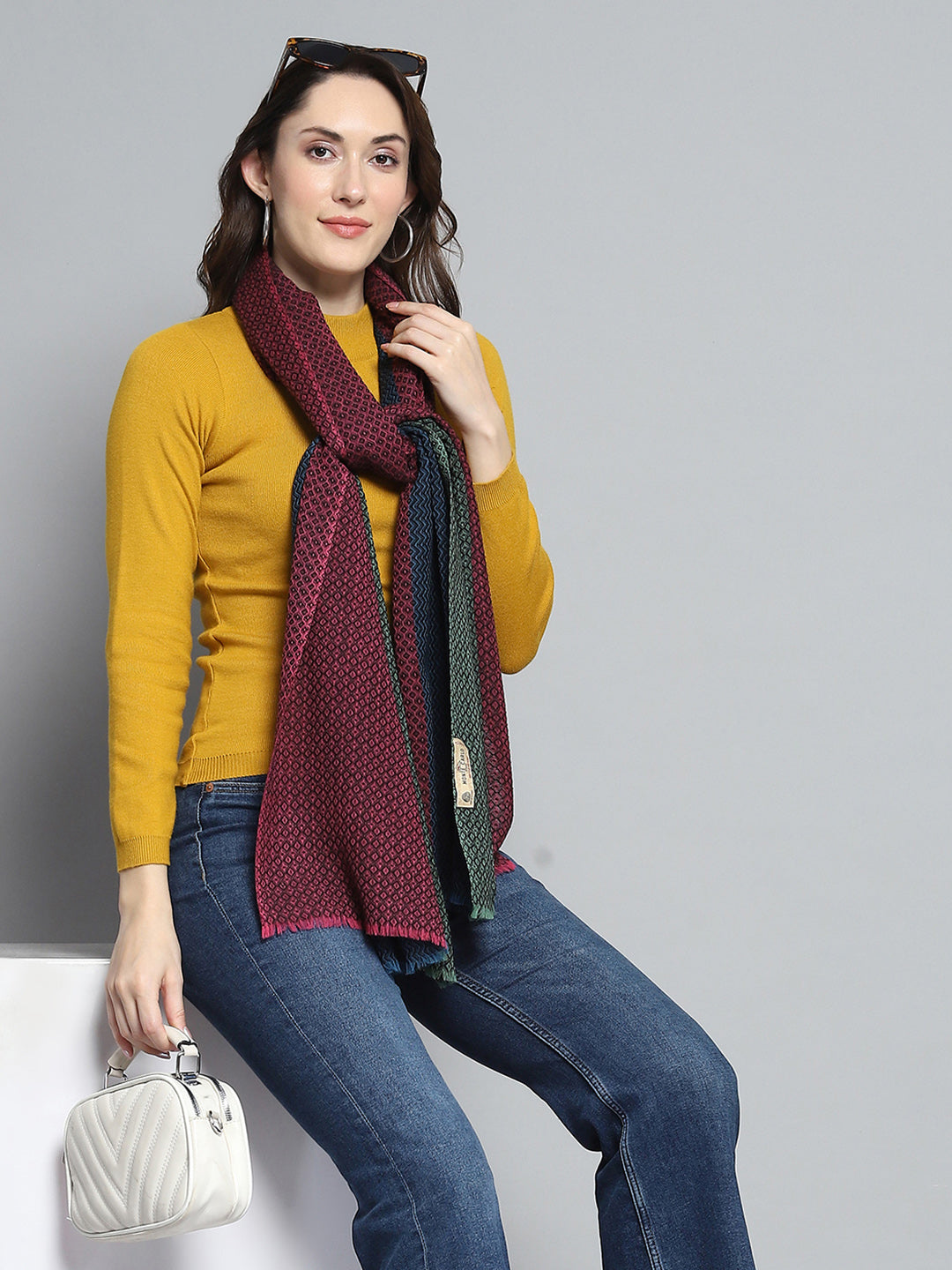 Estola de moda multicolor con diseño propio para mujer