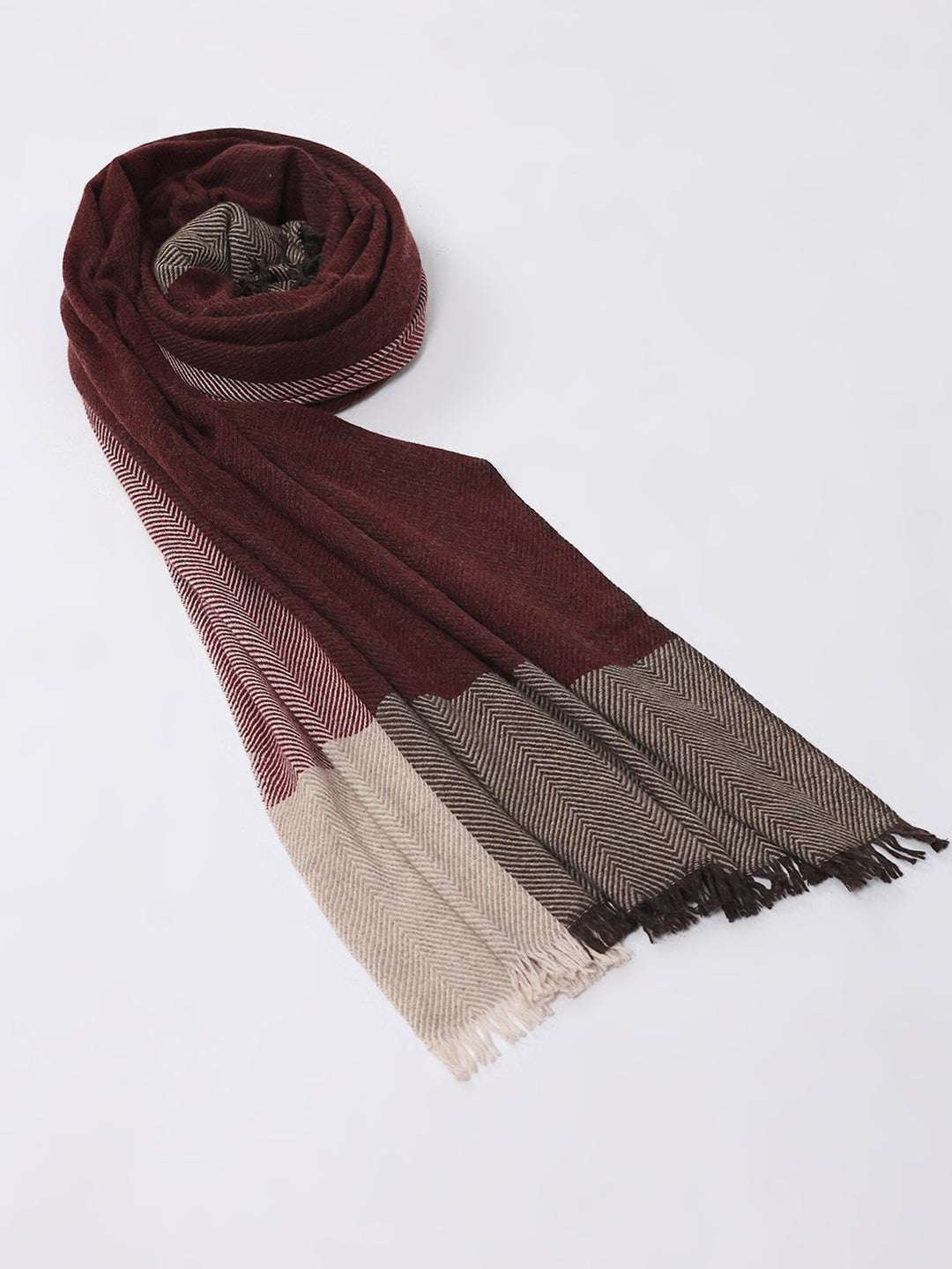 Estola de lana multicolor con diseño propio para mujer: envolvente elegante y acogedora