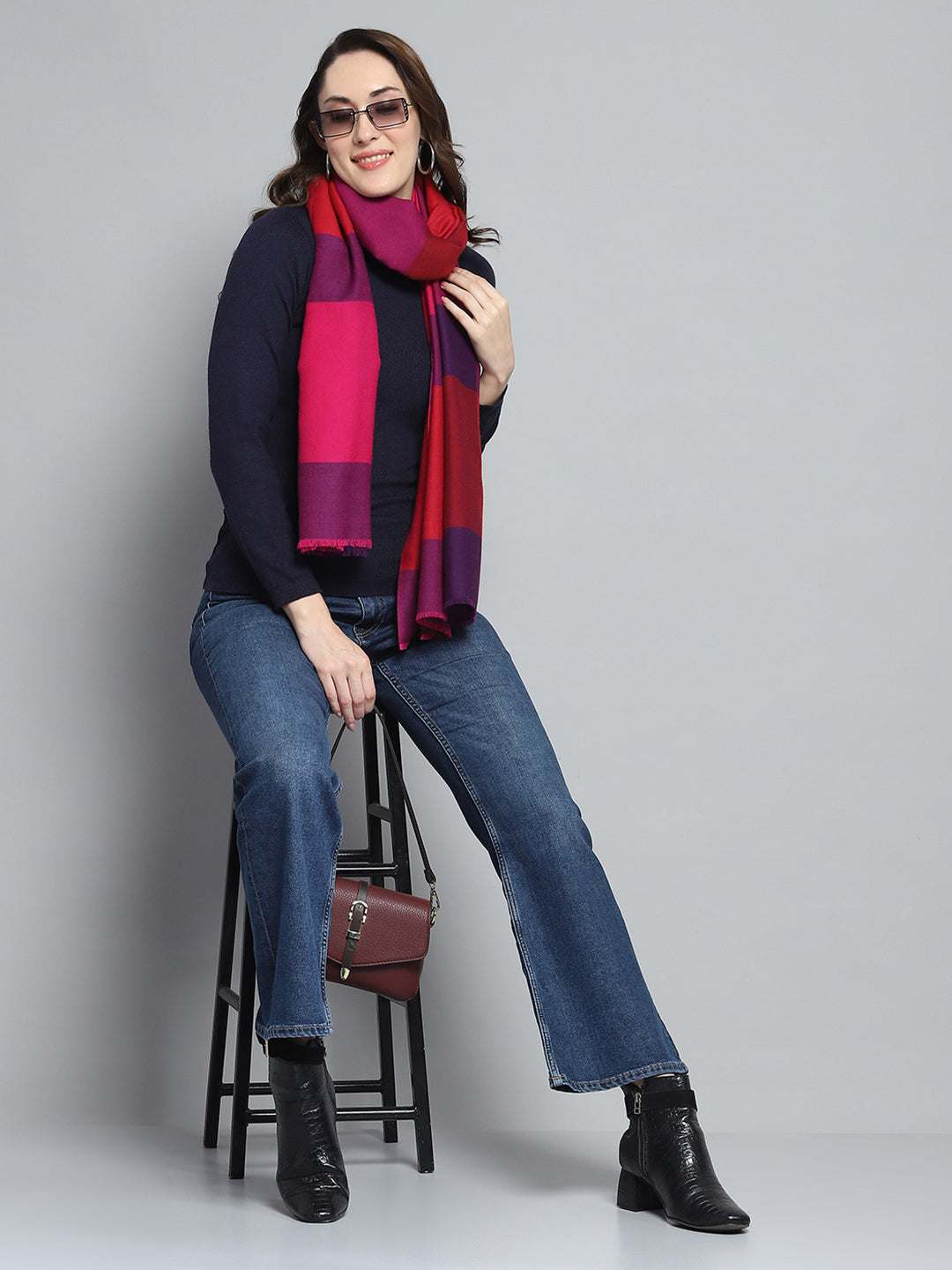Estola de moda multicolor con diseño propio para mujer