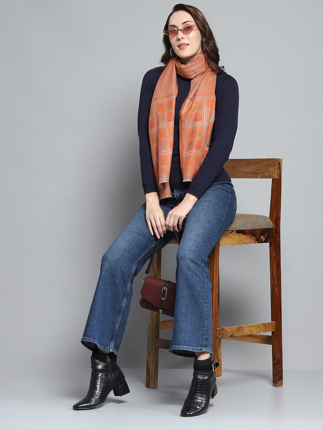 Estola de moda multicolor con diseño para mujer