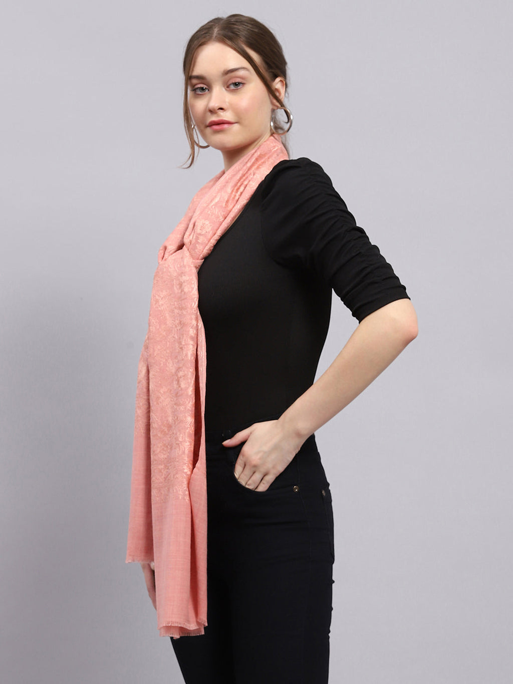 Estola rosa con diseño para mujer