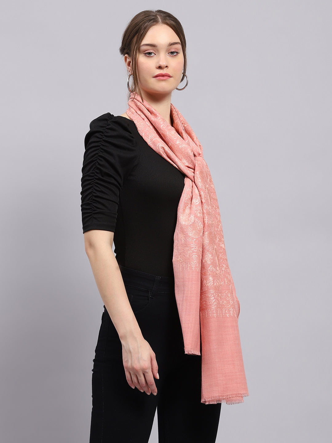 Estola rosa con diseño para mujer