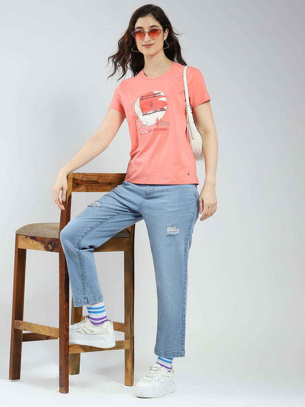 Jeans de mezclilla clásicos para mujer, azules lisos y de corte recto