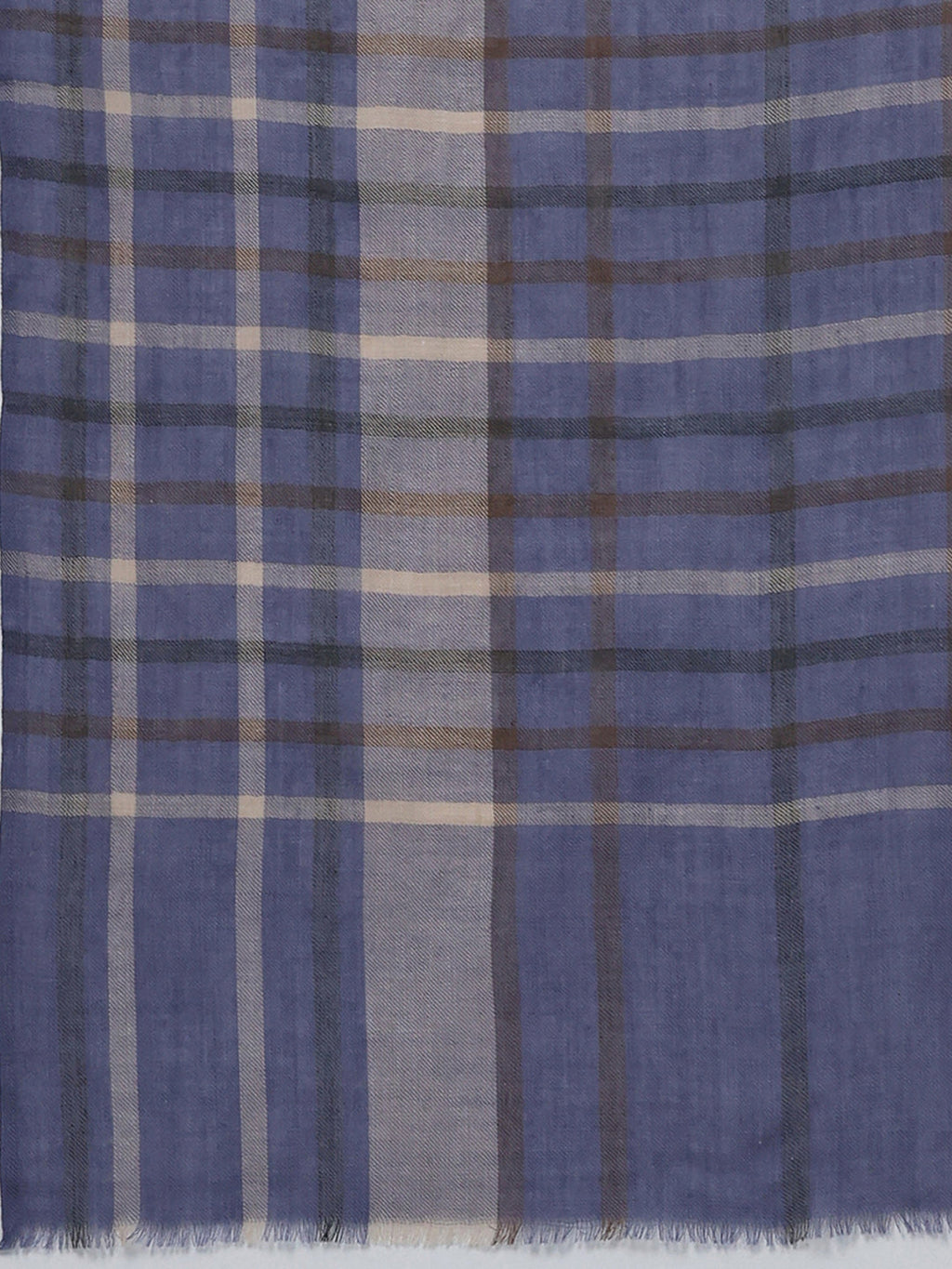 Estola de lana mezclada azul lisa para mujer