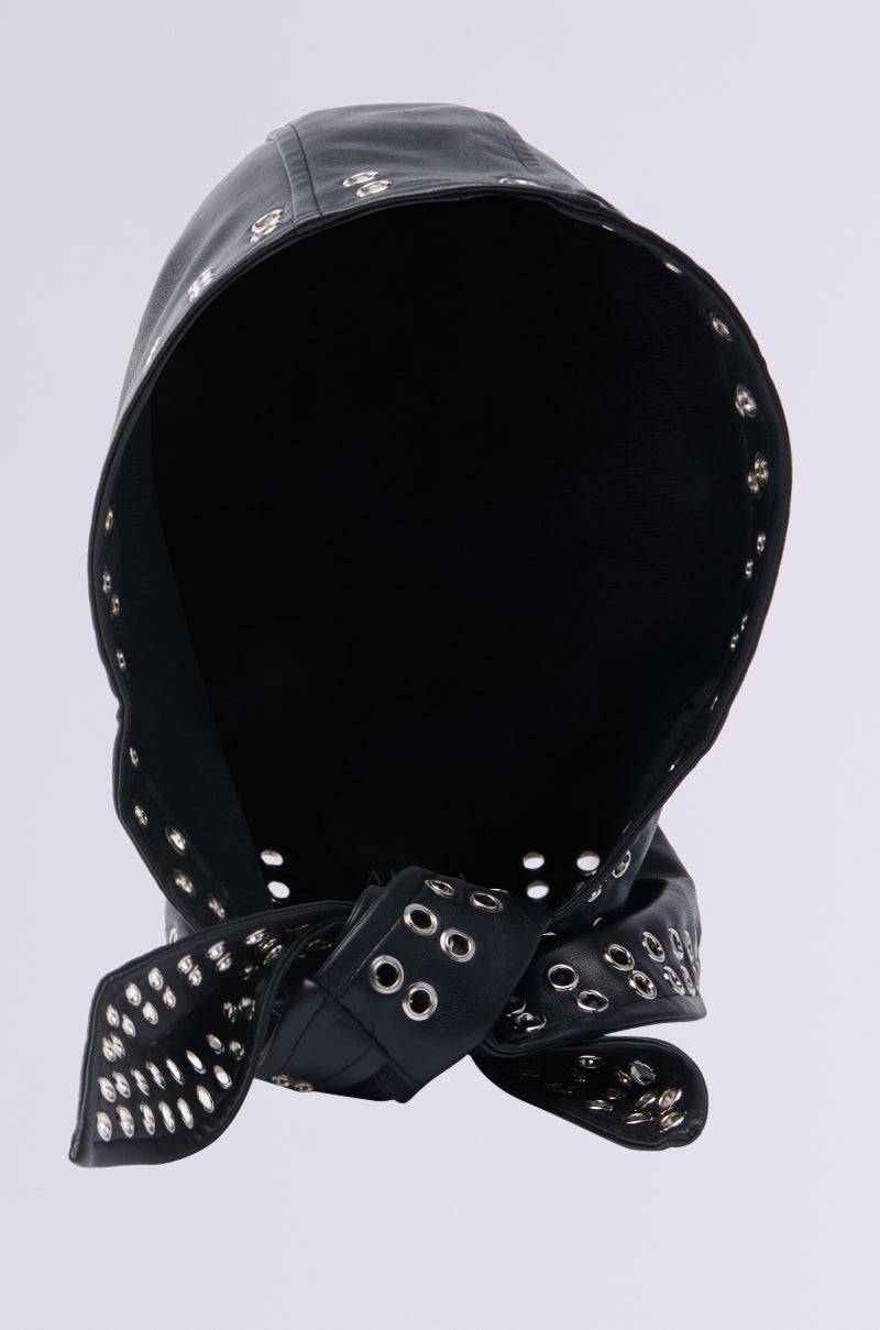 Pañuelo para la cabeza de cuero sintético Oh So Chic – Elegante turbante de PU