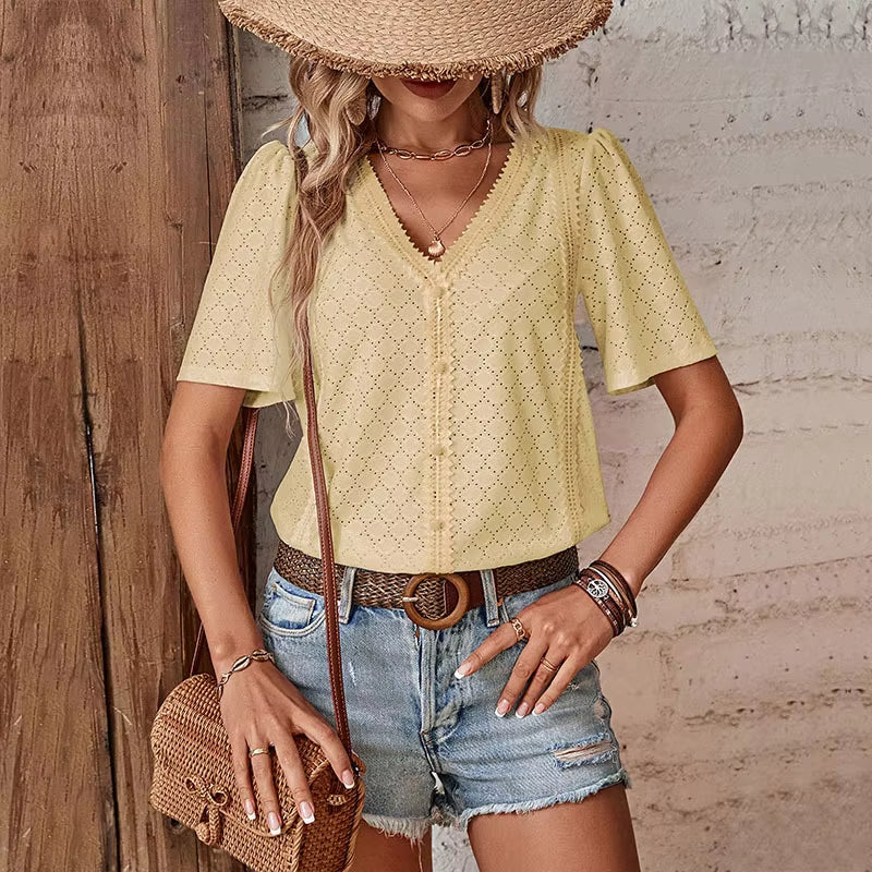 Blusa de manga corta