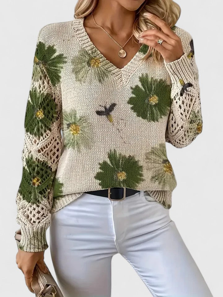 Jersey floral elegante