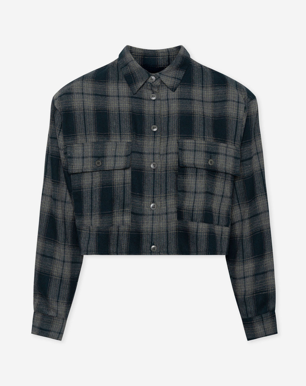 Blusa corta de cuadros