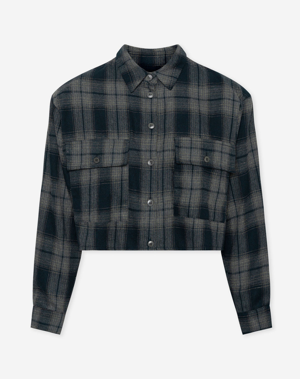 Blusa corta de cuadros