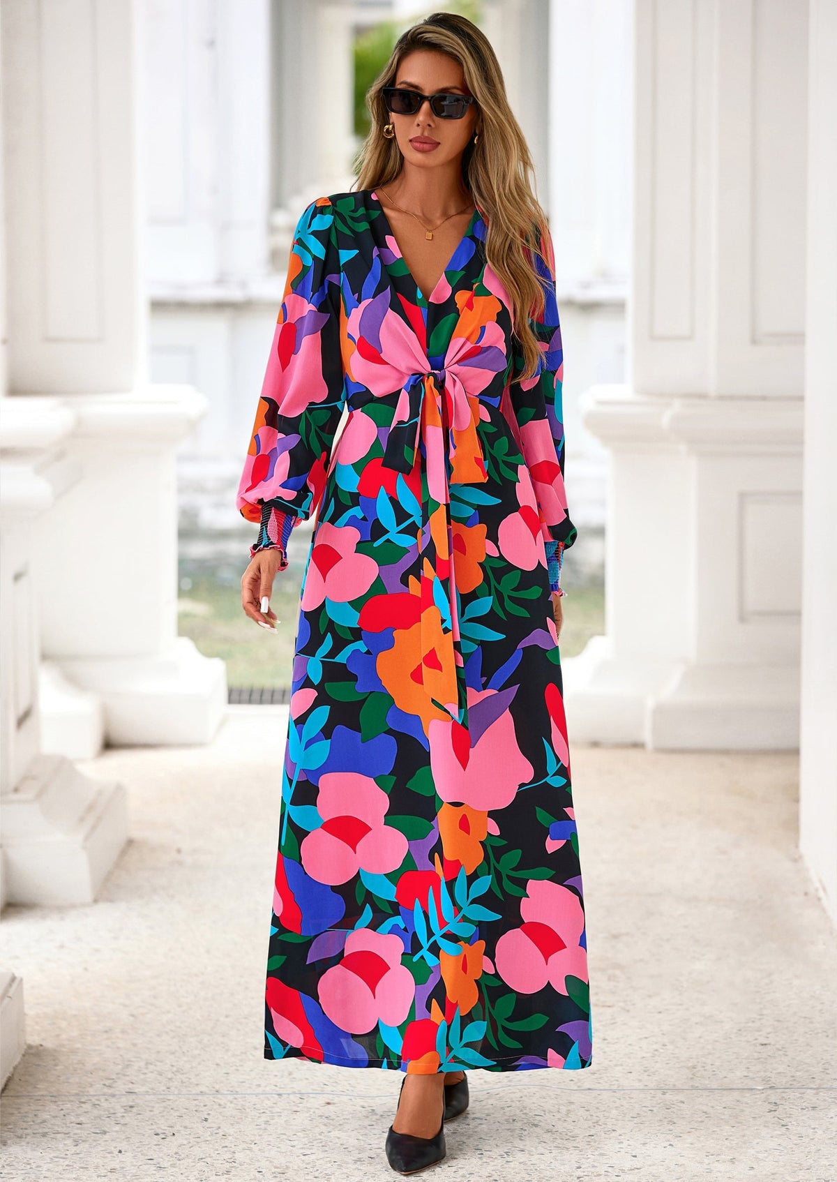 Vestido largo floral