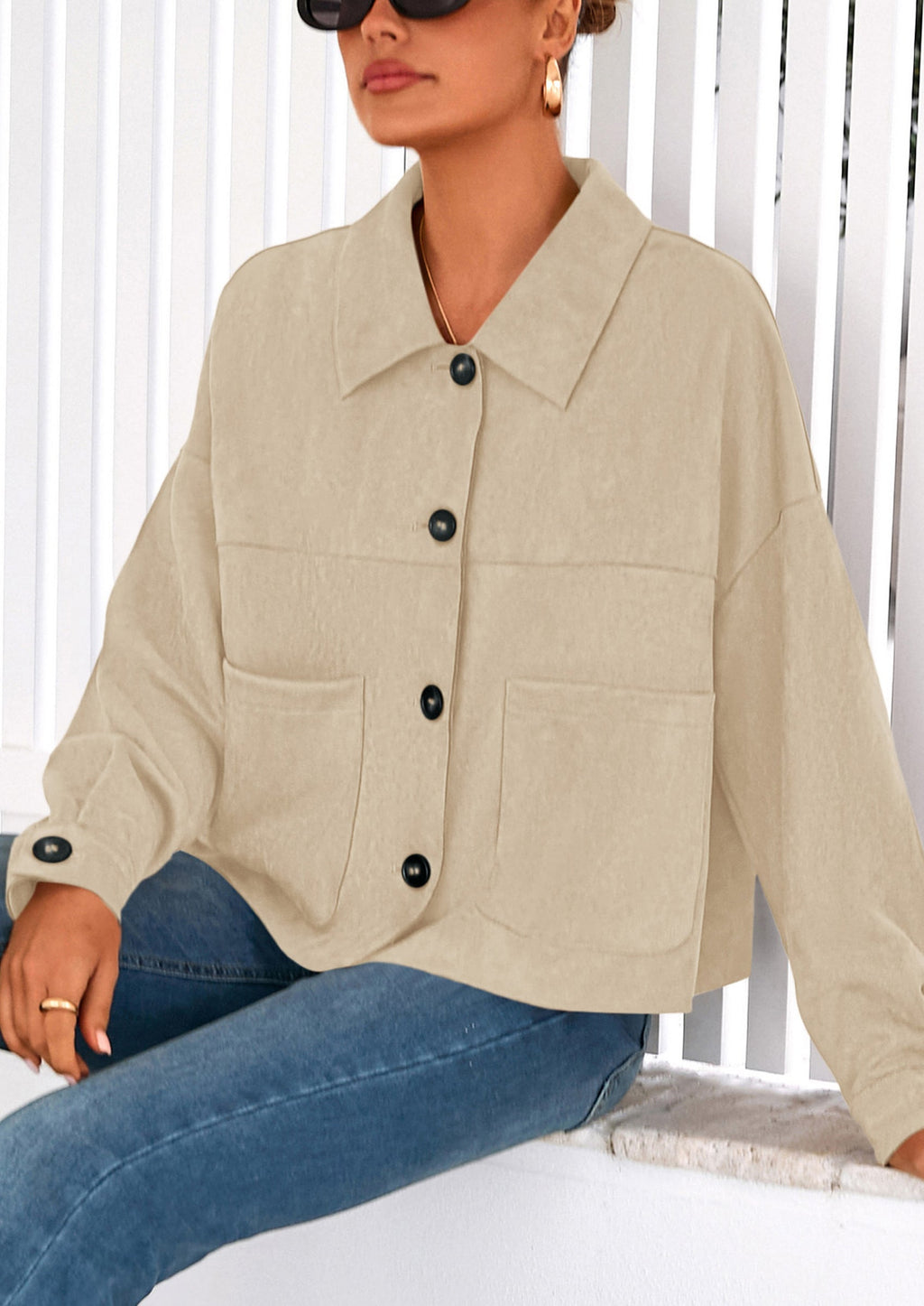 Chaqueta corta de gamuza
