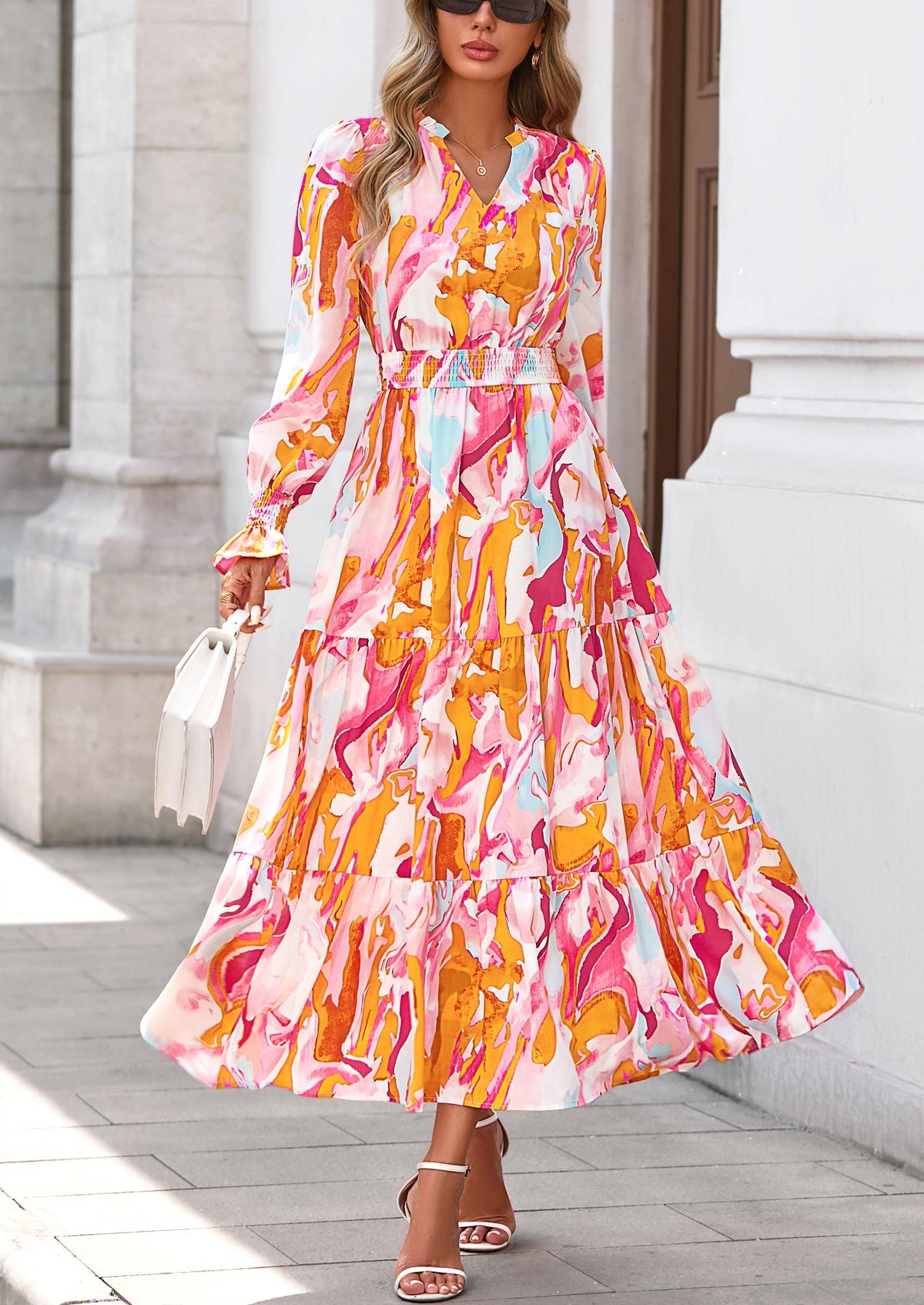 Vestido maxi floral