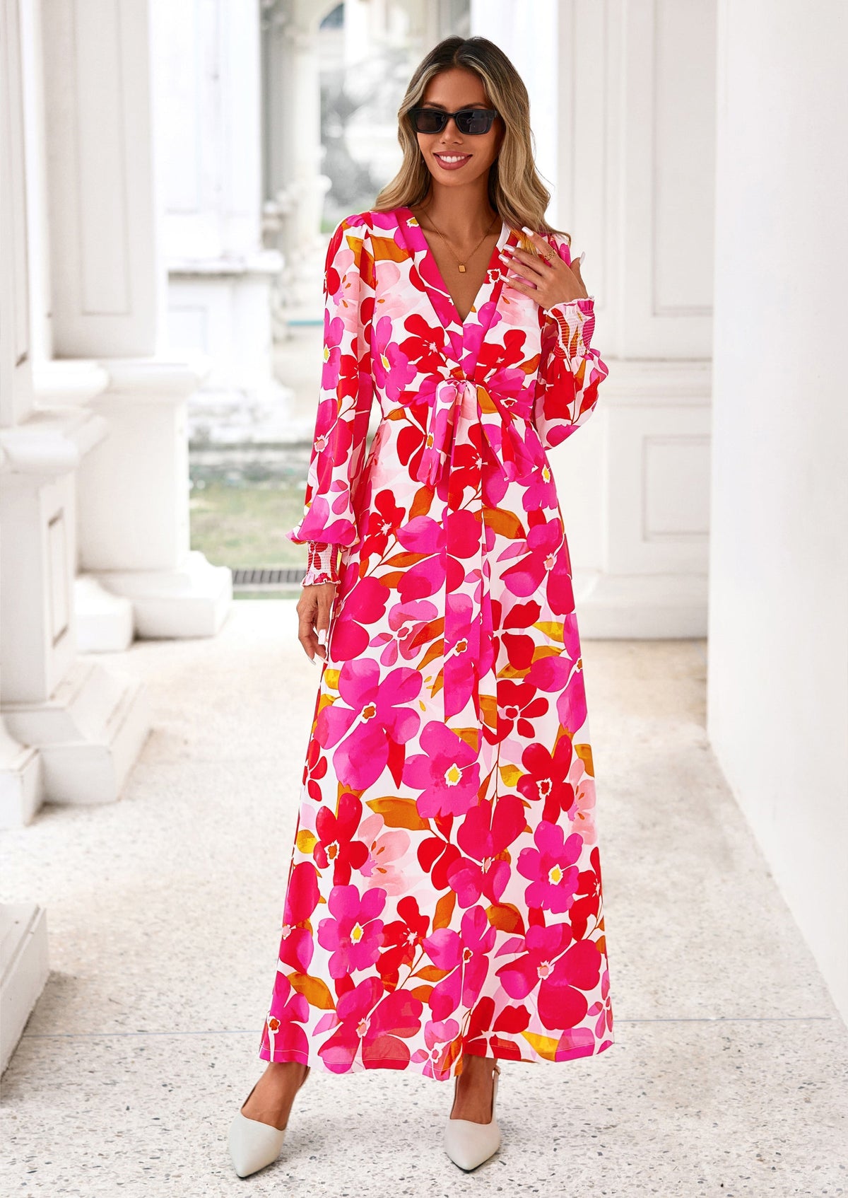 Vestido largo floral