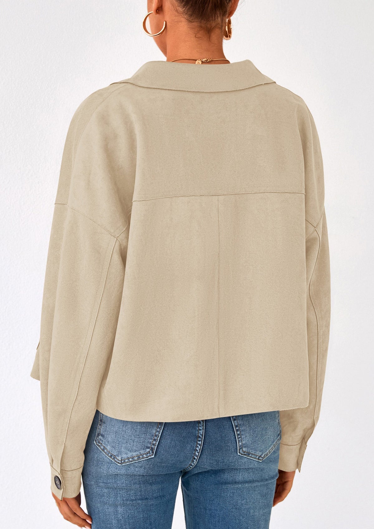 Chaqueta corta de gamuza