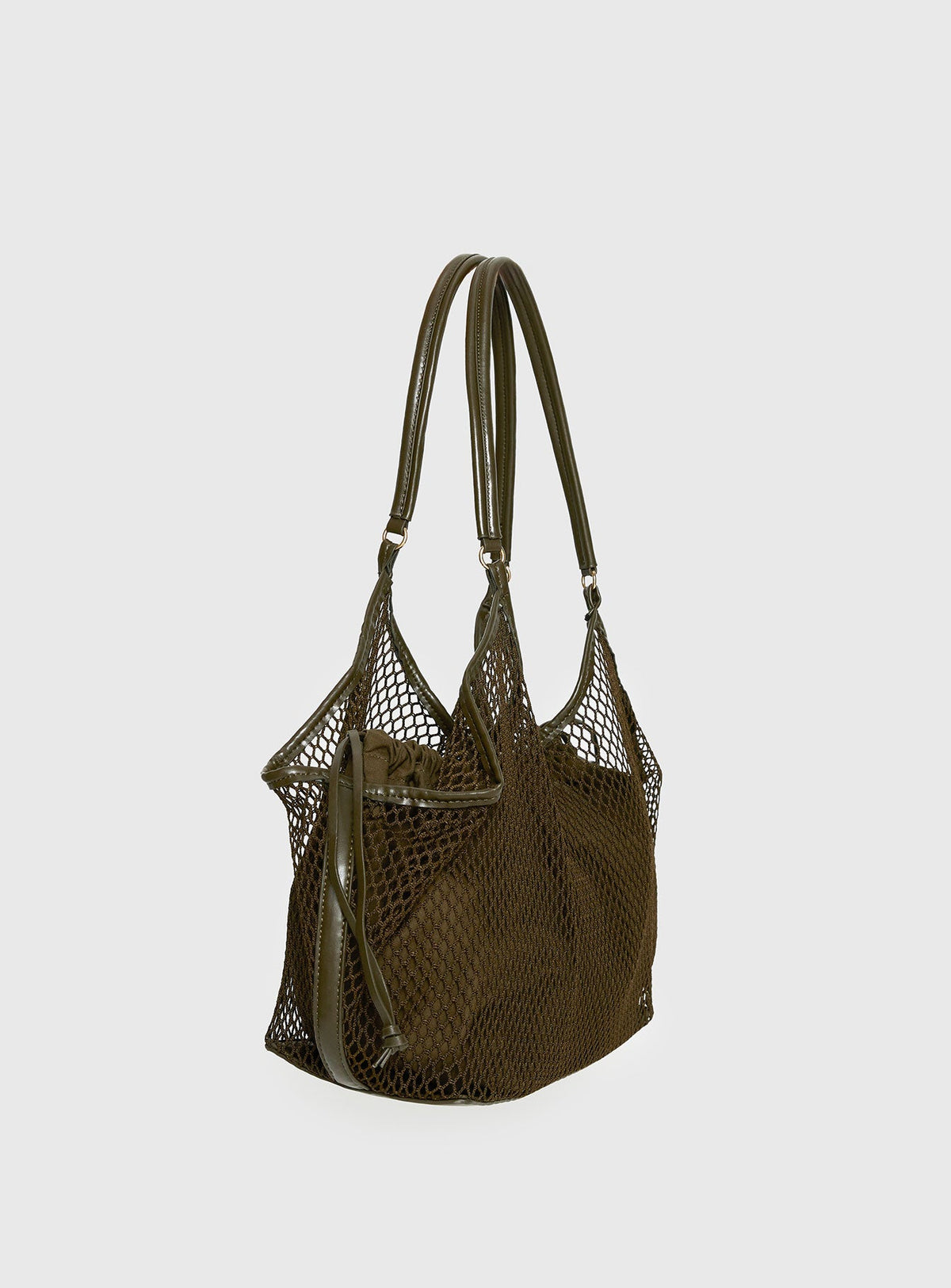 Bolso tote de malla caqui Isolda