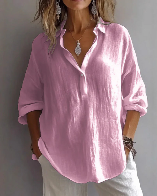 Blusa Holgada con Elegante Cuello en V
