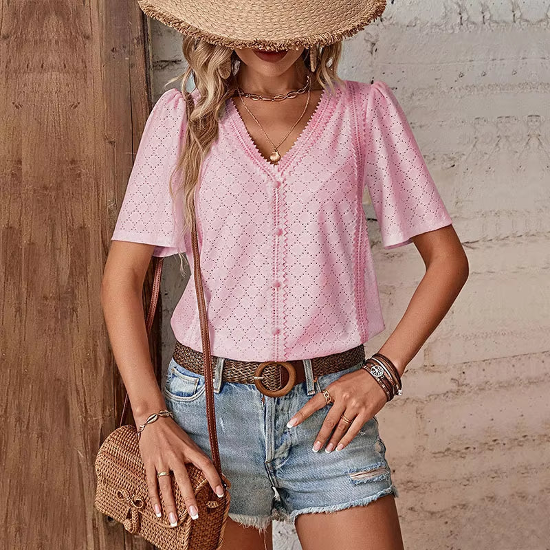 Blusa de manga corta