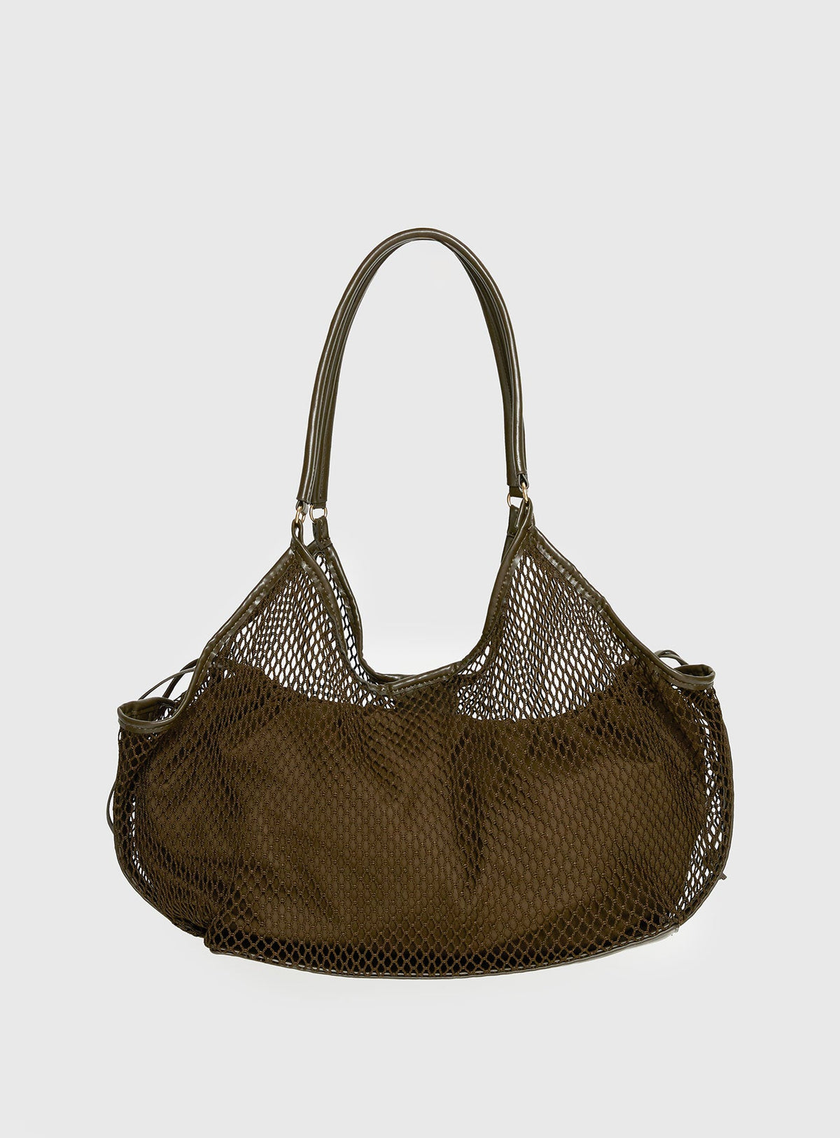 Bolso tote de malla caqui Isolda