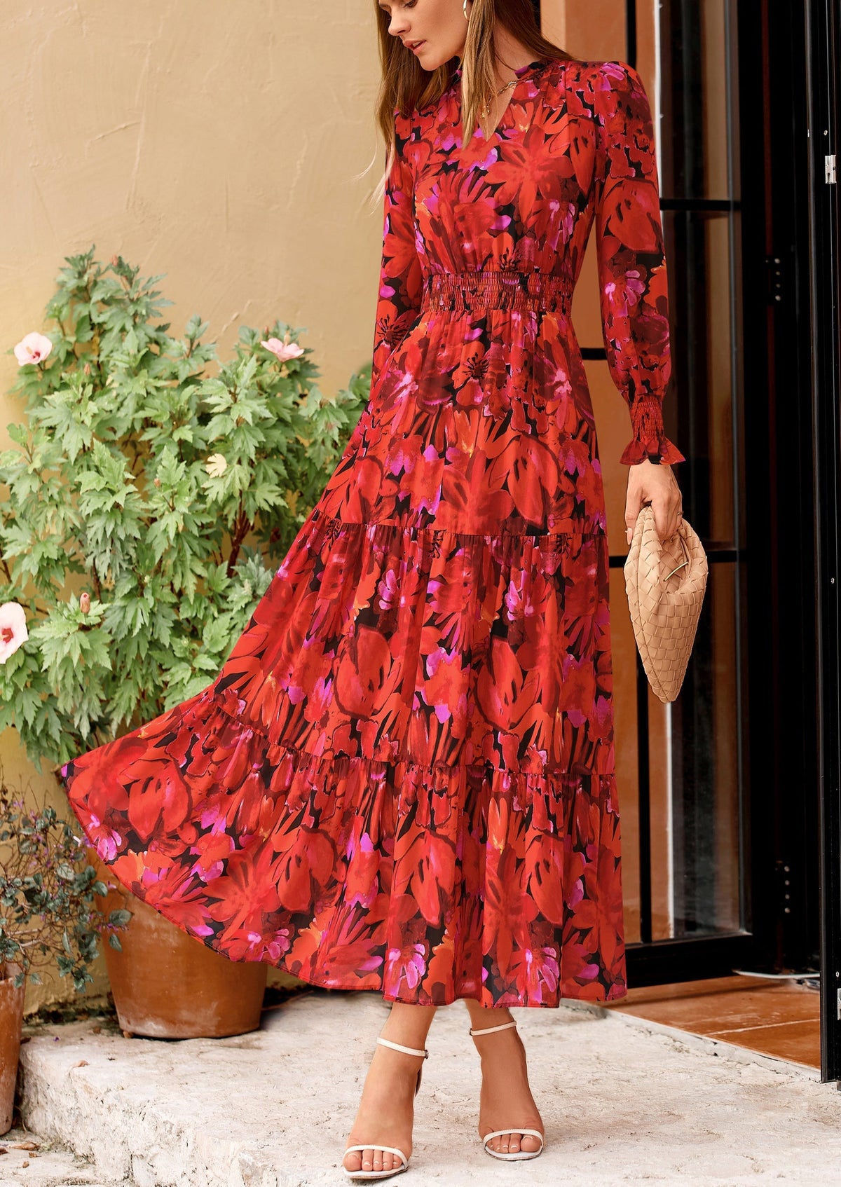 Vestido maxi floral
