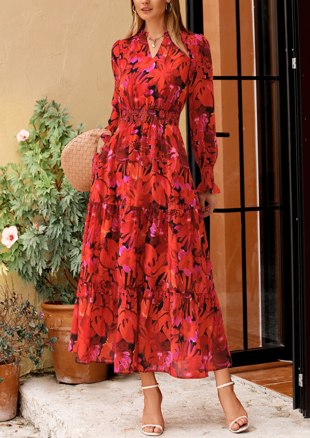 Vestido maxi floral