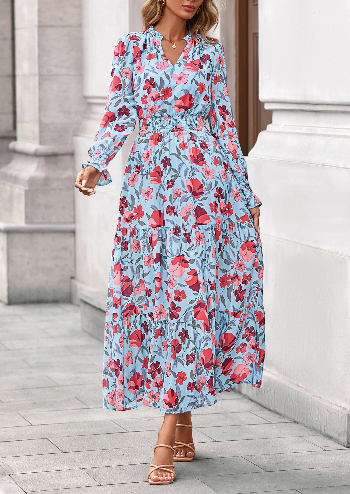 Vestido maxi floral