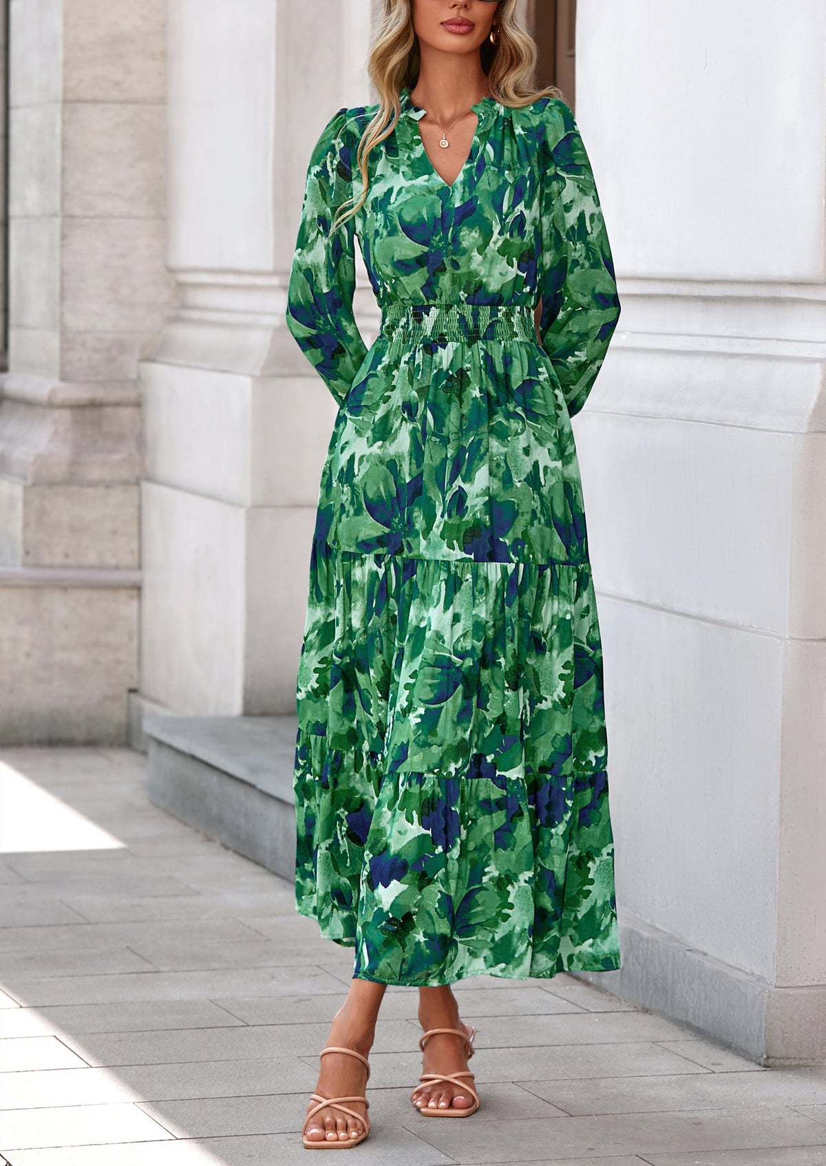 Vestido maxi floral