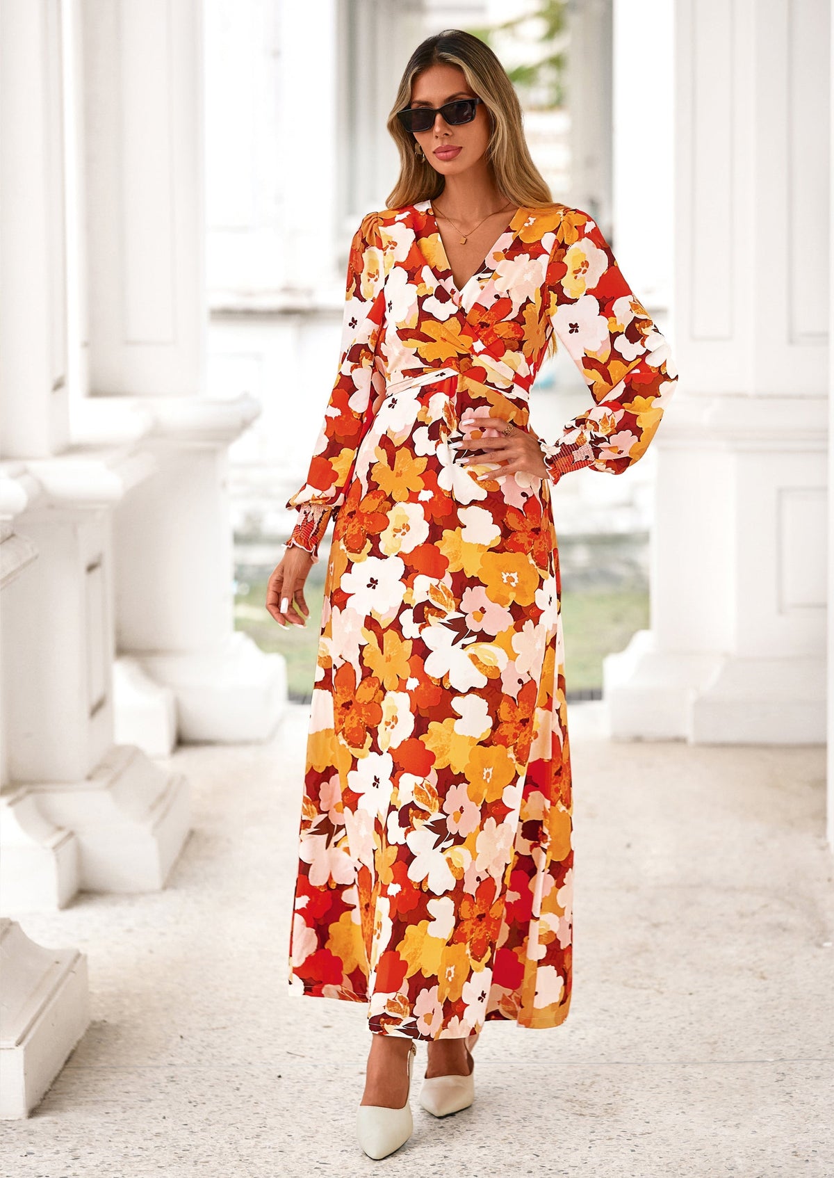 Vestido largo floral