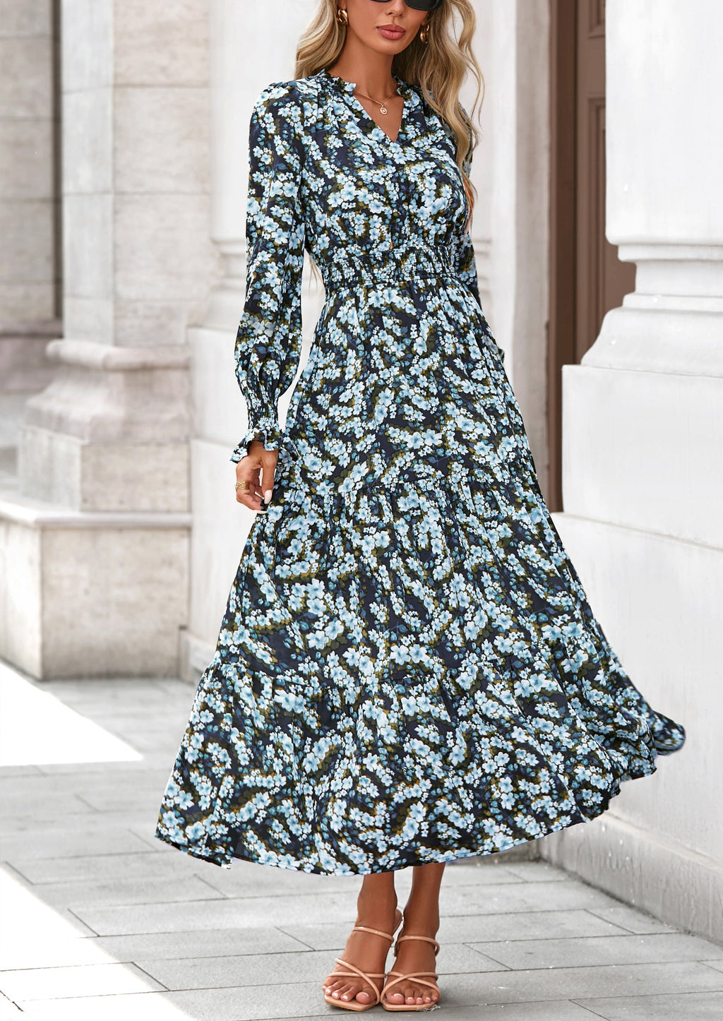 Vestido maxi floral