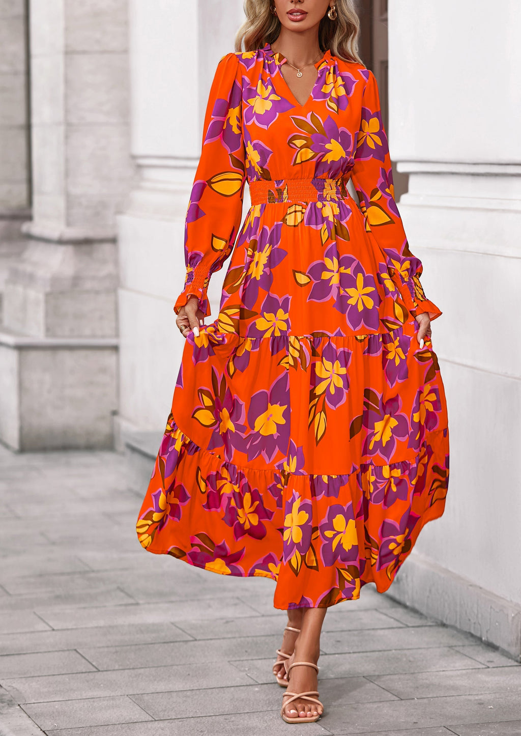 Vestido maxi floral