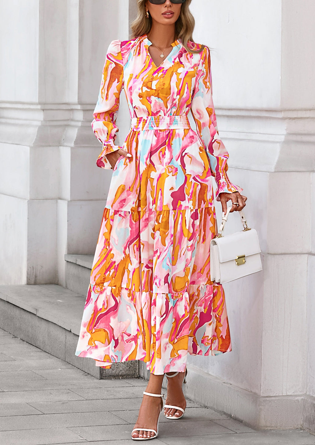Vestido maxi floral