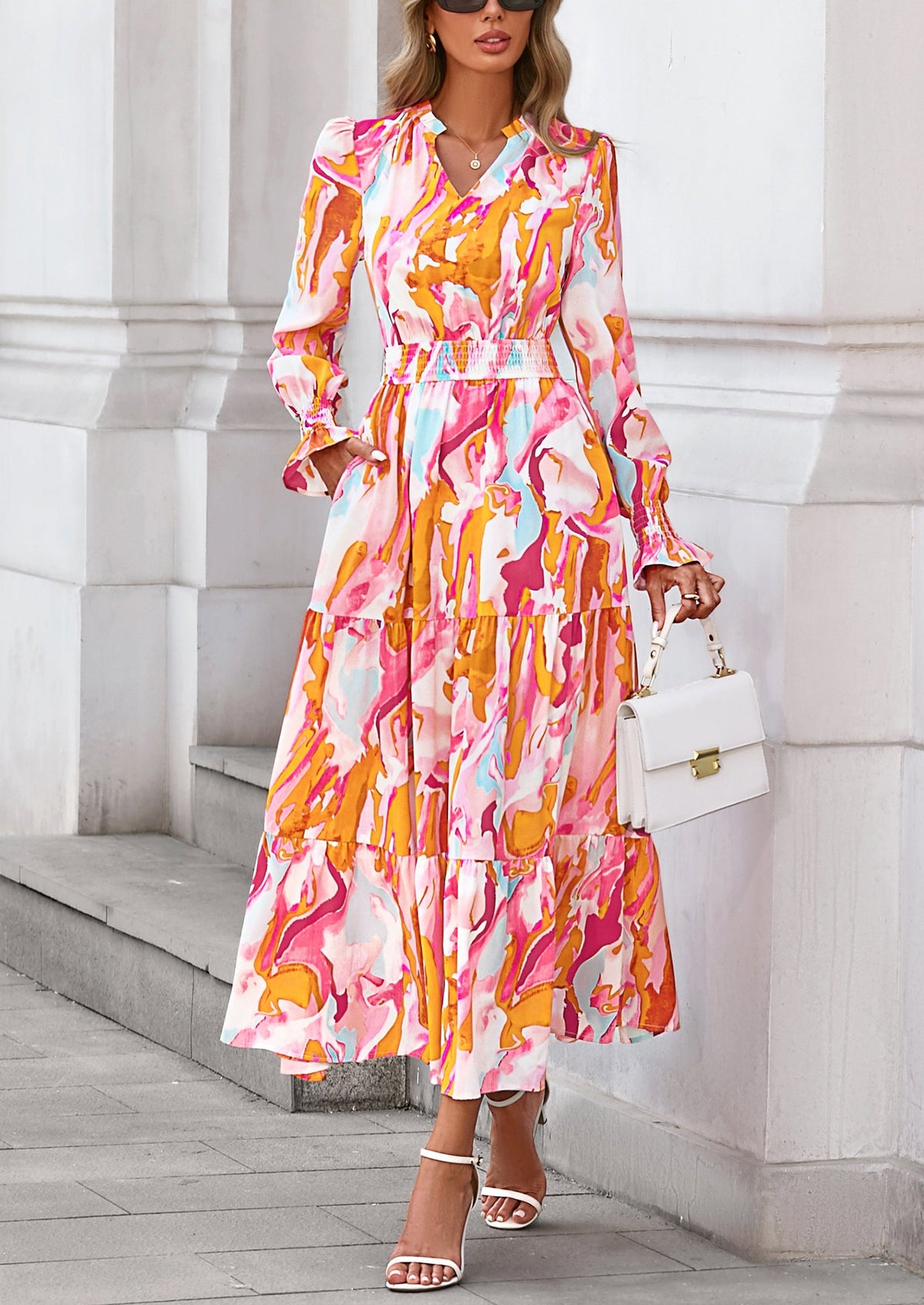 Vestido maxi floral