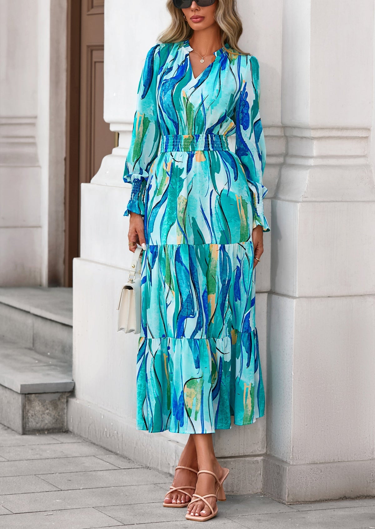 Vestido maxi floral