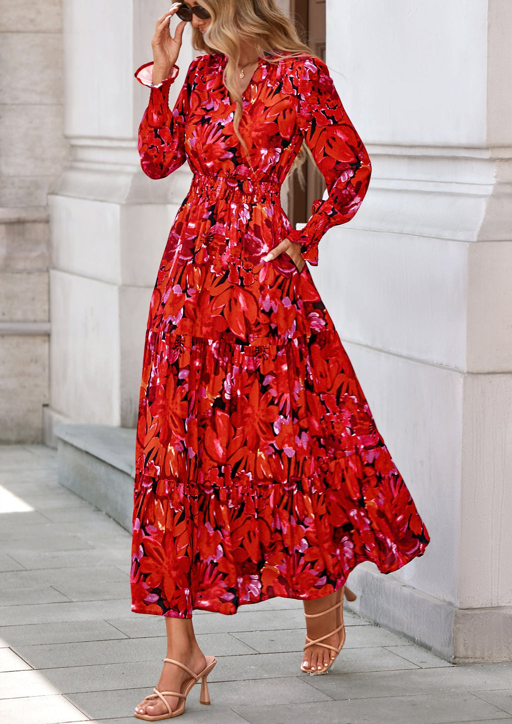 Vestido maxi floral